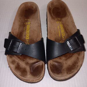 BIRKENSTOCK MADRID SINGLE BUCKLE SLIDE SANDALS
